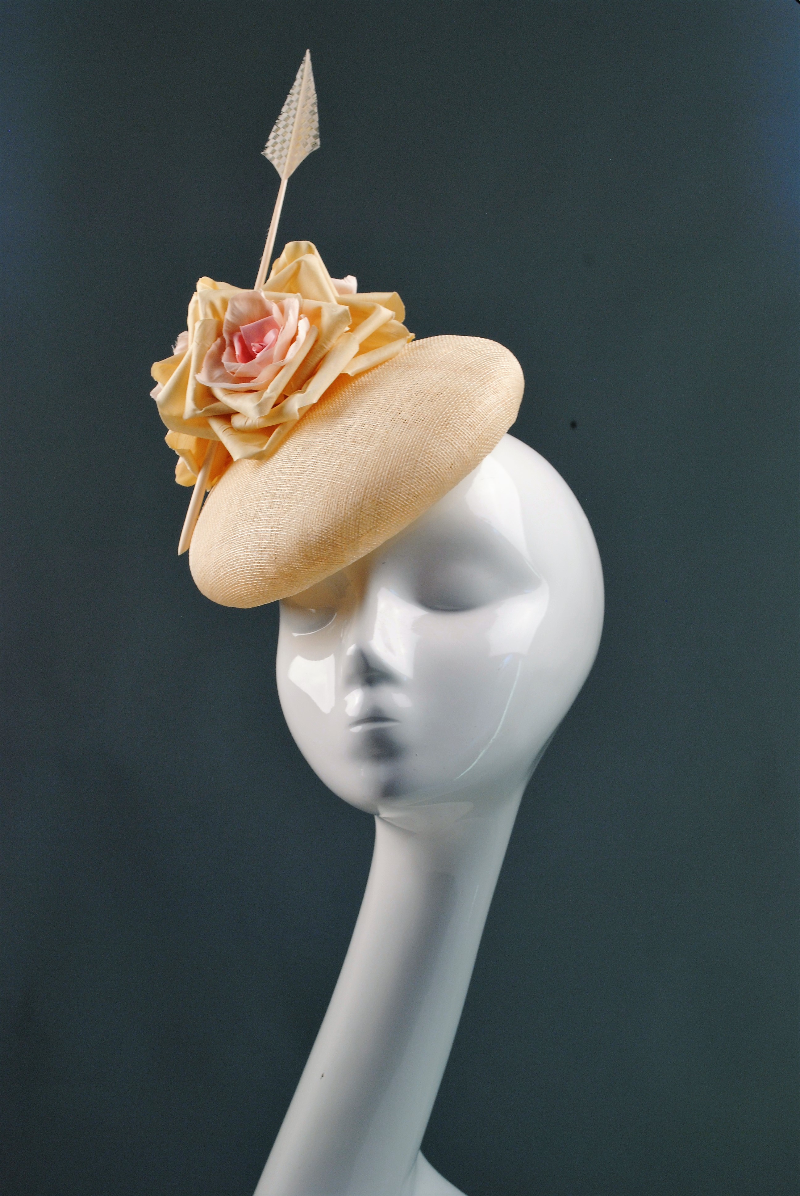 large button silk roses